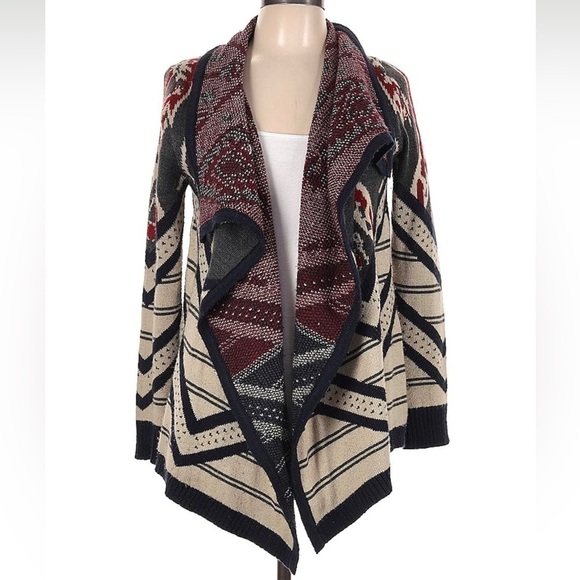 St John's Bay Sweater Cardigan Women M Open Casual Cabin Southwest Cozy Western - Picture 5 of 10